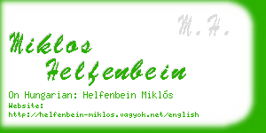 miklos helfenbein business card